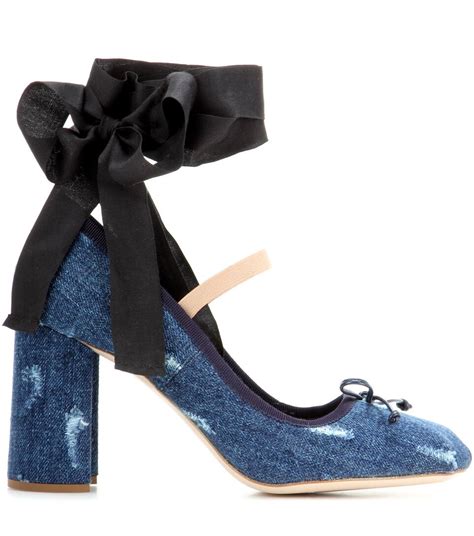 miu miu denim pumps|where to buy miu michu.